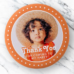 Merci Pour Les Points Modernes À Venir Photo Perso<br><div class="desc">Ce design simple et moderne est composé de typographie serif et d'ajouter une photo personnalisée."Merci pour venir à ma fête" sur votre photo personnalisée. Parfait pour les fêtes d'anniversaire ou les cadeaux,  sacs cadeaux,  fête d'anniversaire,  anniversaires ou toute autre fête!</div>