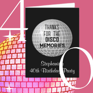 Merci pour les souvenirs disco 40e anniversaire Me