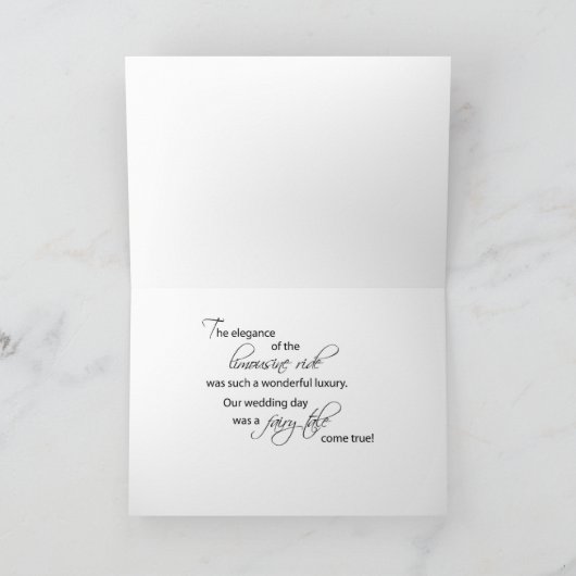 Merci pour Limousine Service Mariage Stick Figures (Intérieur)