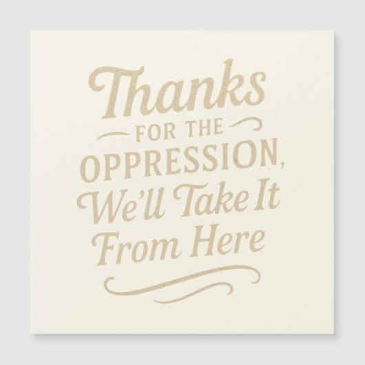 Merci pour l'oppression, l'égalité carte magnétiqu (Devant)