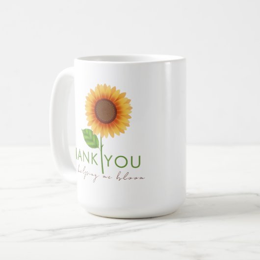 Merci Pour M'Aider À Bloom Mug (Devant gauche)
