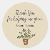 Merci pour m'aider à développer des autocollants P (Devant)