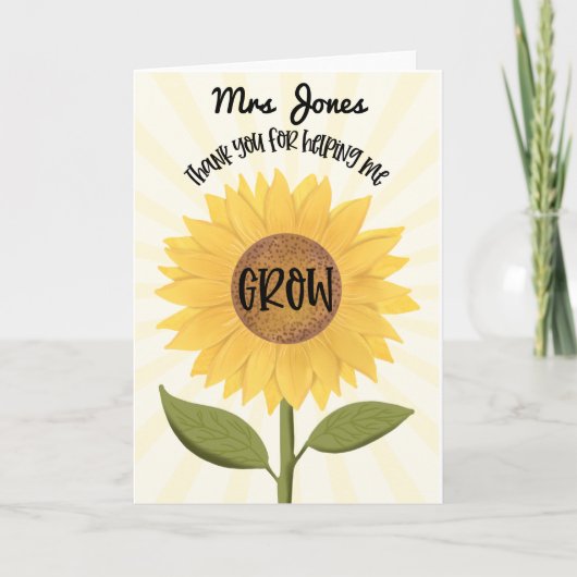 Merci pour m'aider à développer la CARTE ENSEIGNAN (Devant)