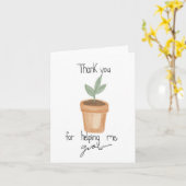 "Merci pour m'aider à grandir", carte d'enseignant (Fleur jaune)