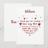 Merci pour me faire une carte de sourire (Devant / Derrière)