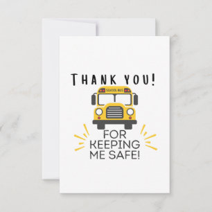 Merci pour me garder en sécurité conducteur de bus