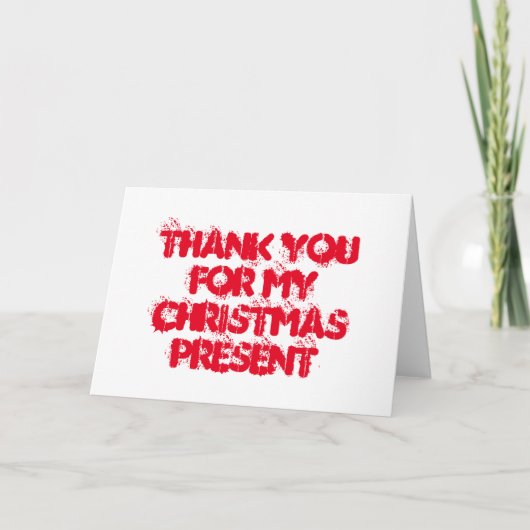 Merci pour mon cadeau de Noël (Devant)