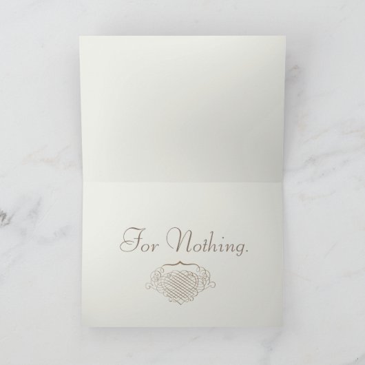 Merci pour Nothing (Intérieur)