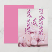 Merci pour nous choisir après les cartes d'achat (Devant / Derrière)