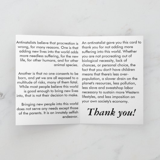 Merci pour pas la carte d'élevage (Intérieur)