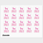 Merci pour Popping By Girl Baby shower Sticker (Feuille)