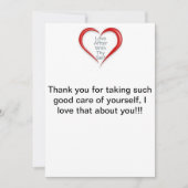 Merci pour prendre soin de vous-même, carte (Devant)