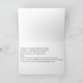 Merci pour rien Carte de voeux (Intérieur)