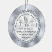 Merci pour servir le Seigneur Cadeaux ornements (Gauche)