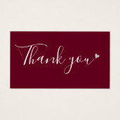 Merci Pour Shopping Burgundy Carte de réduction (Devant)