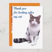 Merci pour s'occuper de ma carte de chat (Devant / Derrière)