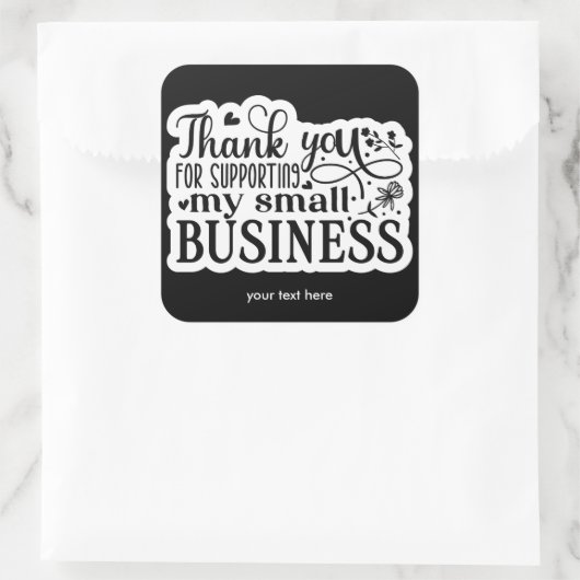 Merci pour support autocollant (Sac)