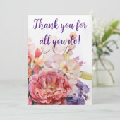 "Merci pour tout ce que vous faites !" Carte (Debout devant)