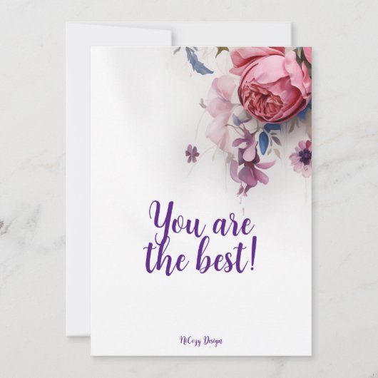 "Merci pour tout ce que vous faites !" Carte (Dos)