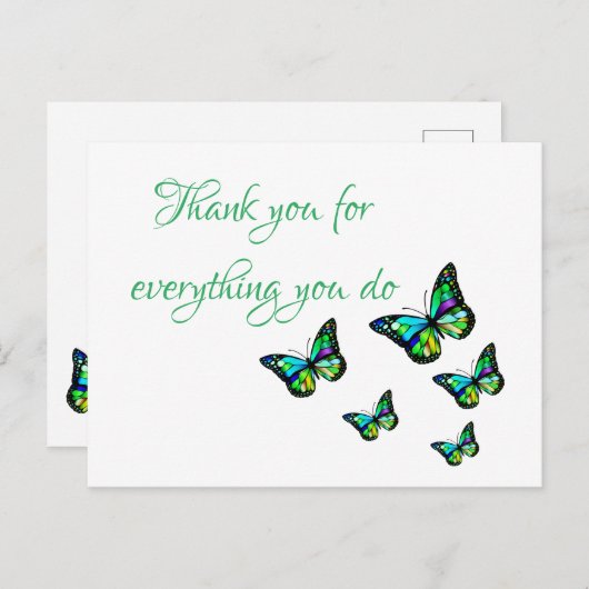 Merci pour tout ce que vous faites carte postale p (Devant / Derrière)