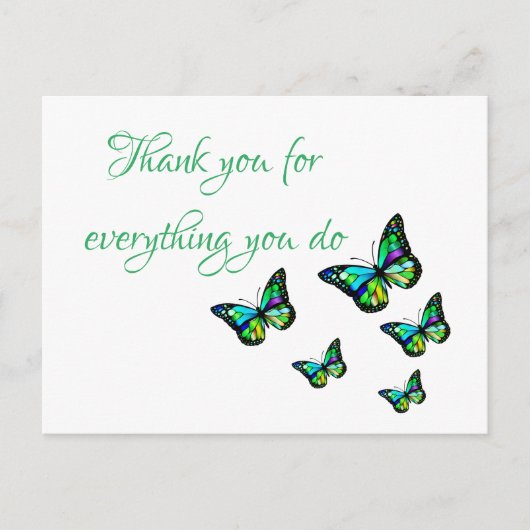 Merci pour tout ce que vous faites carte postale p (Devant)