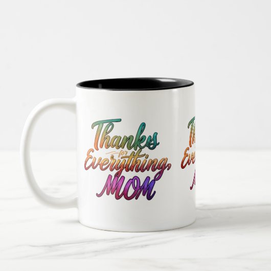 Merci pour tout, Maman" - Mug à deux tons (11 oz) (Gauche)