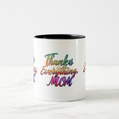 Merci pour tout, Maman" - Mug à deux tons (11 oz) (Centre)