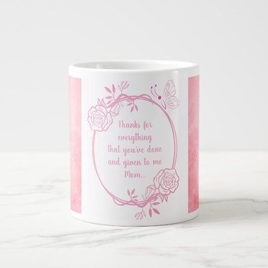 Merci pour tout Maman, Mug personnalisé (Devant)