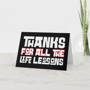Merci Pour Toutes Les Leçons De Vie Carte De Typog