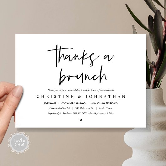 Merci pour un brunch, invitation à la célébration