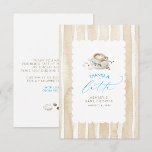 Merci pour un Latte Carte de Remerciement à Thème 