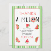 Merci pour un melon aquarelle pastèque 1er anniver (Devant)