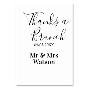 Merci pour un nom de brunch post-mariage date simp