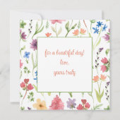 Merci pour une Belle Journée Fleurs Papillons (Dos)