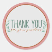Merci pour vos autocollants d'achat (Devant)