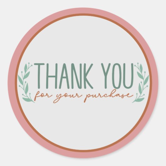 Merci pour vos autocollants d'achat (Devant)