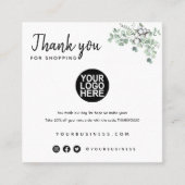 Merci Pour Vos Cartes De Commande Modèle Small Bus (Devant)