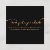 Merci Pour Vos Cartes de visite De Commandes (Devant)