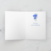 Merci pour vos fleurs bleues faites sur commande (Intérieur)