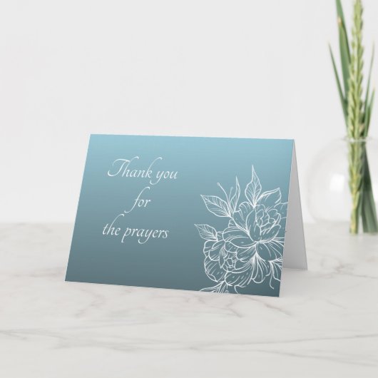 Merci Pour Vos Prières Dessin Fleur. (Devant)