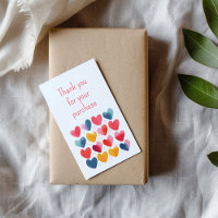 Merci pour votre achat carte d'insertion coeur amo