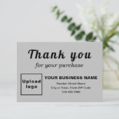 Merci Pour Votre Achat Carte Plat Gris (Debout devant)