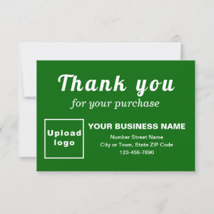 Merci Pour Votre Achat Carte Plat Verte