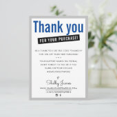 MERCI POUR VOTRE ACHAT client insérer bleu (Debout devant)