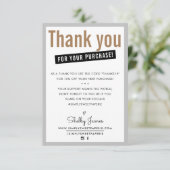 MERCI POUR VOTRE ACHAT client insérer brun (Debout devant)