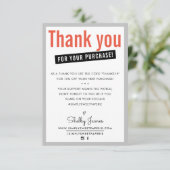 MERCI POUR VOTRE ACHAT client insérer orange (Debout devant)