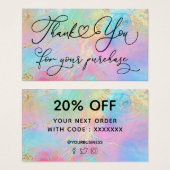 merci pour votre achat de marbre fluide (Devant & derrière)