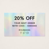 merci pour votre achat faux iridescente (Dos)