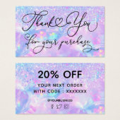 merci pour votre achat faux opale pailletée (Devant & derrière)