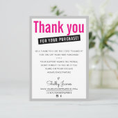 MERCI POUR VOTRE ACHAT Moderne insert client (Debout devant)